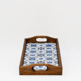 Plateau en faïence bleue Azulejo du Portugal I Vente en ligne Plateau "Azulejos"