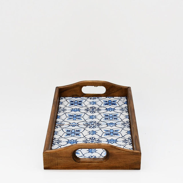 Plateau en faïence bleue Azulejo du Portugal I Vente en ligne Plateau "Azulejos"