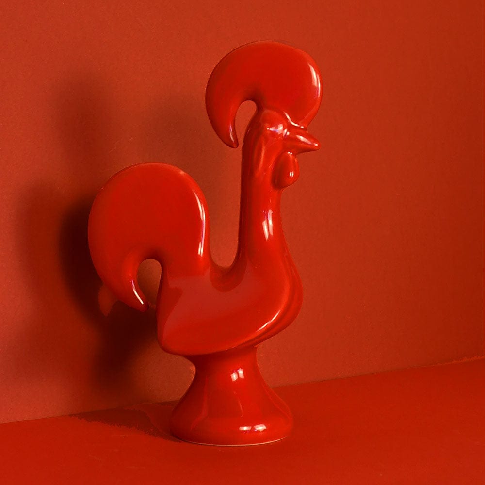 Red Portuguese Ceramic Rooster – Luisa Paixao Portugal