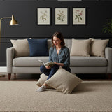 Portuguese Handmade Oversized Pillow Cover - Beige