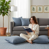 Portuguese Handmade Oversized Pillow Cover - Light Blue