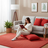 Portuguese Handmade Oversized Pillow Cover - Red