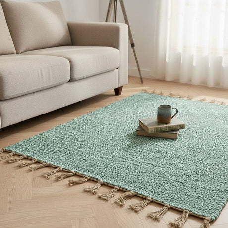 Portuguese Handmade Rug - Light green