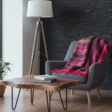 Portuguese Style fringed Blanket - Pink