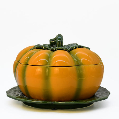 Pumpkin-shaped Ceramic Tureen