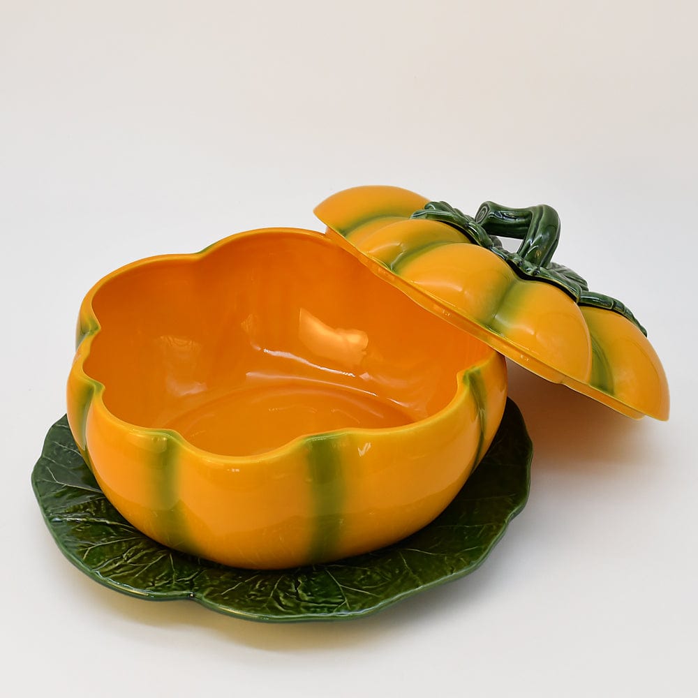 Large Pumpkin soup tureen I Traditional Portuguese tableware