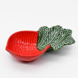 Radish-shaped Ceramic Serving Dish  - Red