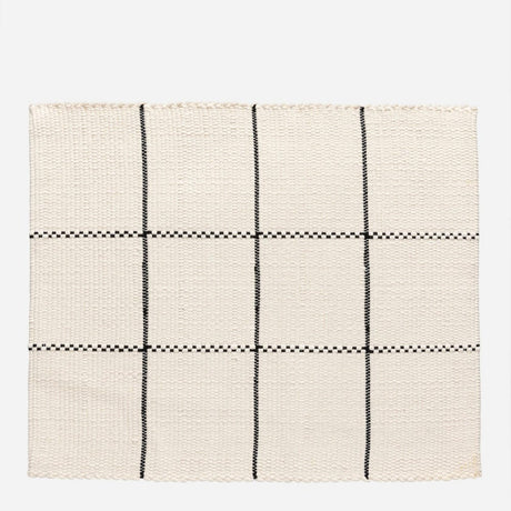 Recycled Cotton Placemat – Off-white and Black