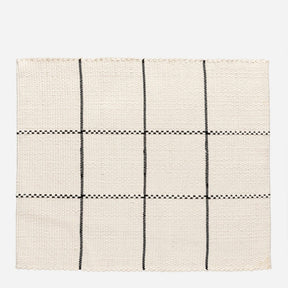 Recycled Cotton Placemat – Off-white and Black