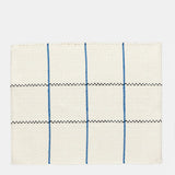 Recycled Cotton Placemat – Off-white and Blue
