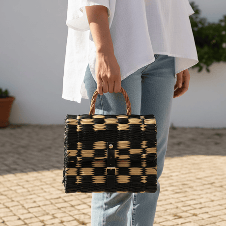 Reed Satchel Bag - 9.8'' - Black