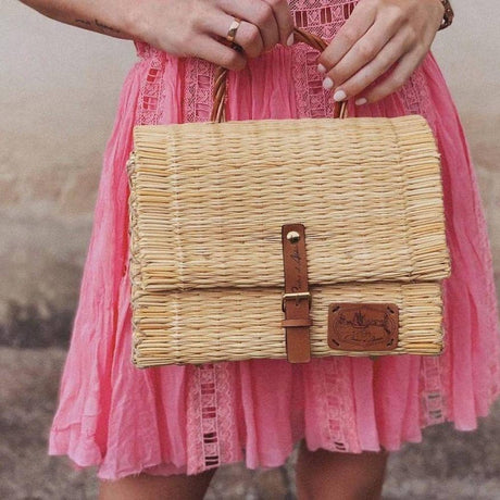 Reed Satchel Bag - 9.8'' - Natural