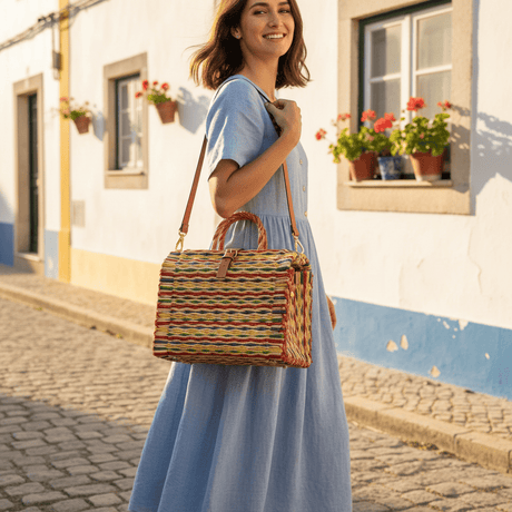 Reed Shopping Bag - 10.2'' -  Multicolor