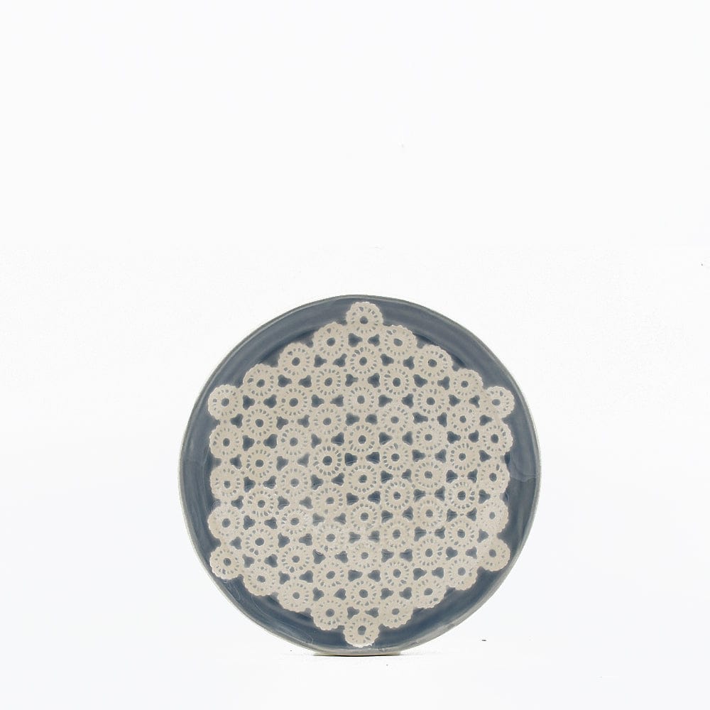 Renda I Handmade Ceramic Bread / Butter Plate - Grey Motif 3