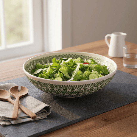 Renda I Handmade Ceramic Salad Bowl - Green