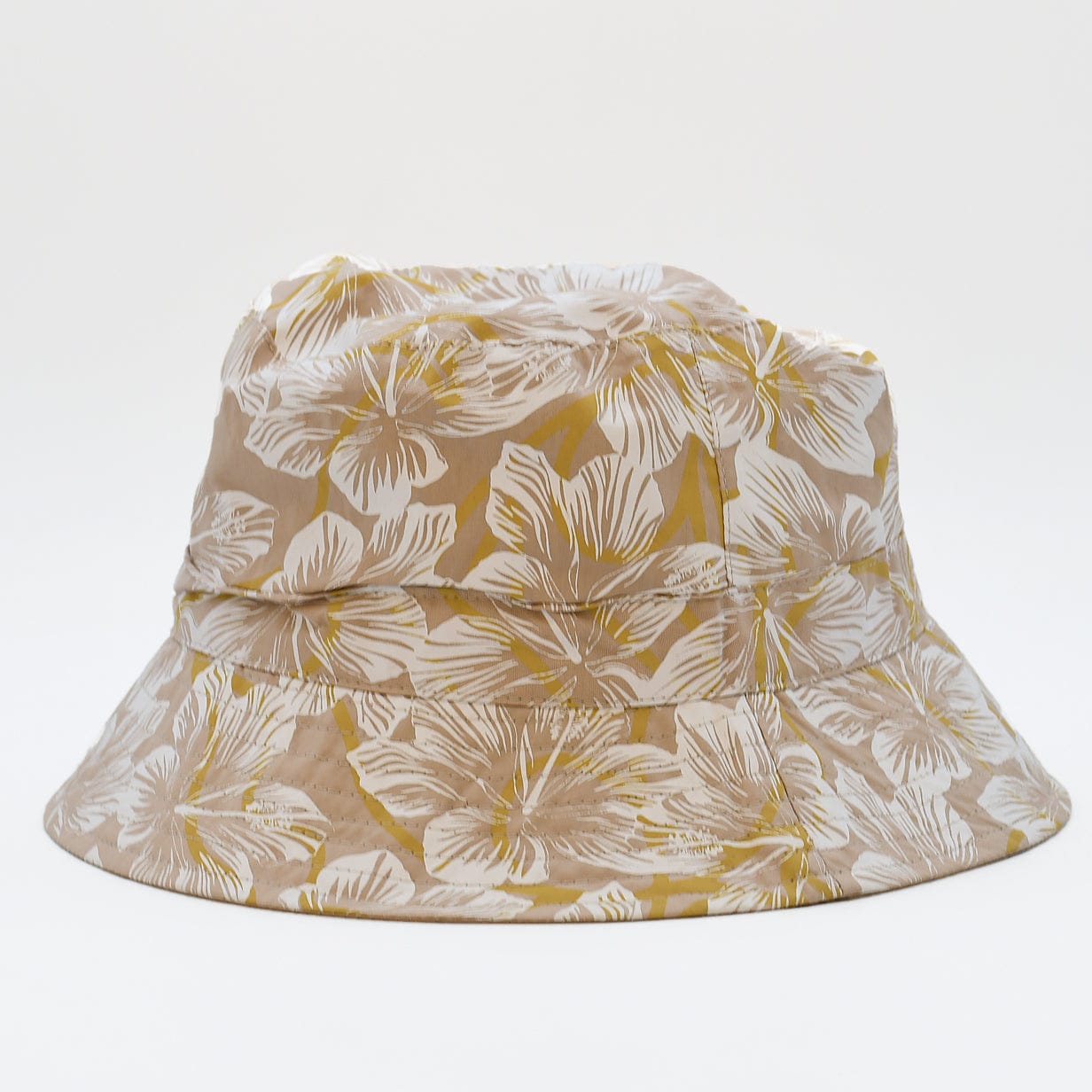 Reversible Cotton Bucket Hat - Beige