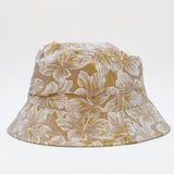 Reversible Cotton Bucket Hat - Beige