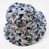 Reversible Cotton Bucket Hat – Blue