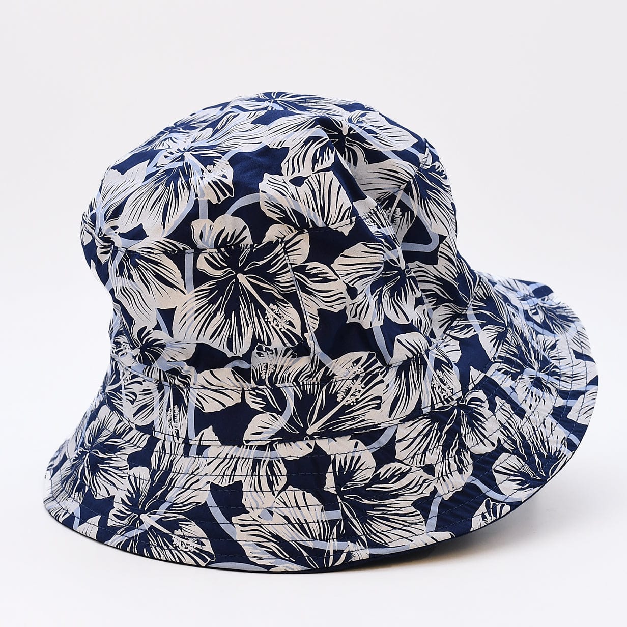 Reversible Cotton Bucket Hat – Blue