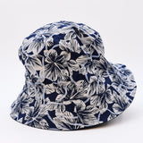 Reversible Cotton Bucket Hat – Blue