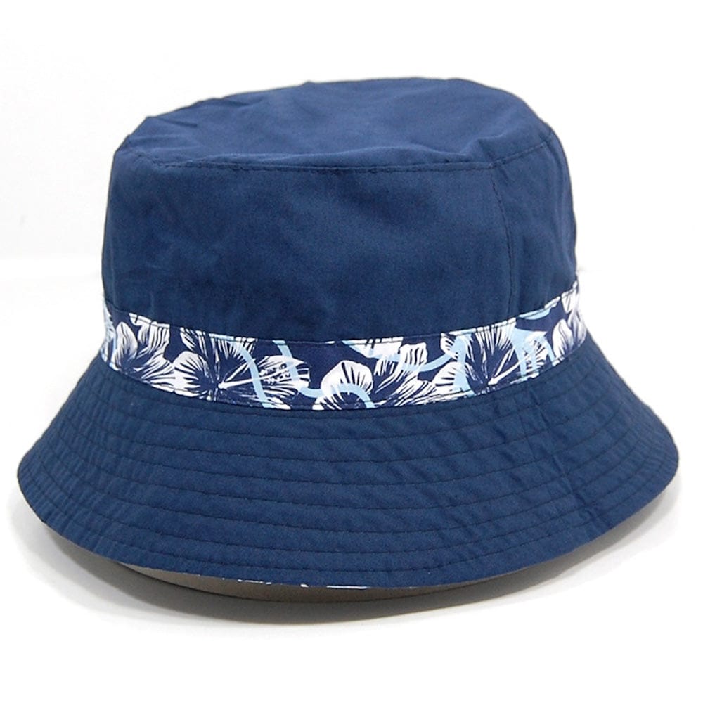 Reversible Cotton Bucket Hat – Blue