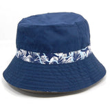 Reversible Cotton Bucket Hat – Blue