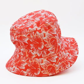 Reversible Cotton Bucket Hat – Red