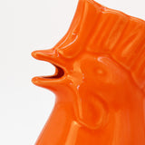 Rooster-Shaped Ceramic Pitcher - Orange