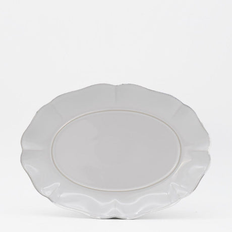 Rosa I Fine Stoneware Serving Dish - White