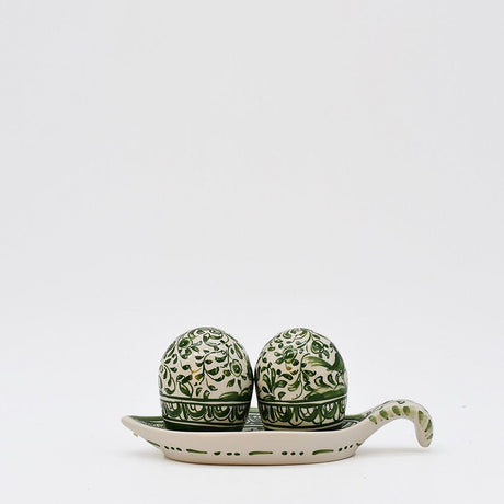 Salière et poivrière en céramique de Coimbra