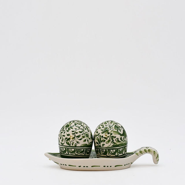 Salière et poivrière en céramique de Coimbra