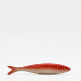 Sardine rouge et blanche en céramique portugaise Sardine en céramique de Caldas da Rainha - Rouge