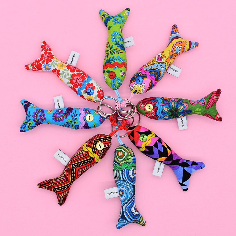 Sardine-Shaped Keychain - Blue