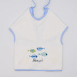 Sardinhas I Cotton Bib Apron - Blue