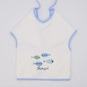 Sardinhas I Cotton Bib Apron - Blue
