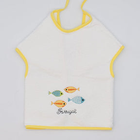 Sardinhas I Cotton Bib Apron - Yellow