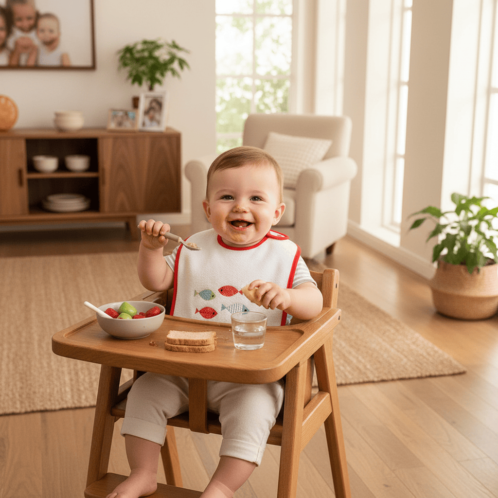 Sardinhas I Cotton Bib - Red