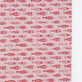 Sardinhas I Cotton Tablecloth - Red
