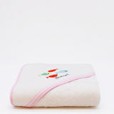Sardinhas I Hooded Cotton Baby Bath Towel - Pink