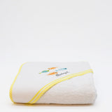 Sardinhas I Hooded Cotton Baby Bath Towel - Yellow