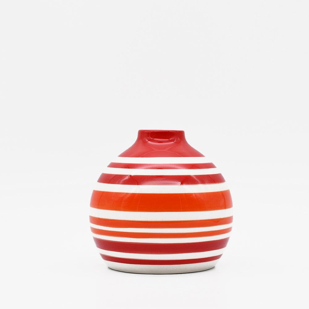 Set of 3 Ceramic Vases - Red