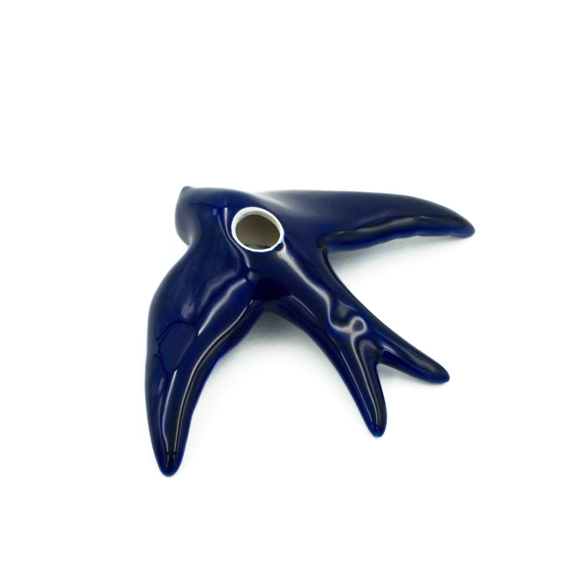 Cobalt blue Ceramic swallow handmade in portugal – Luisa Paixao