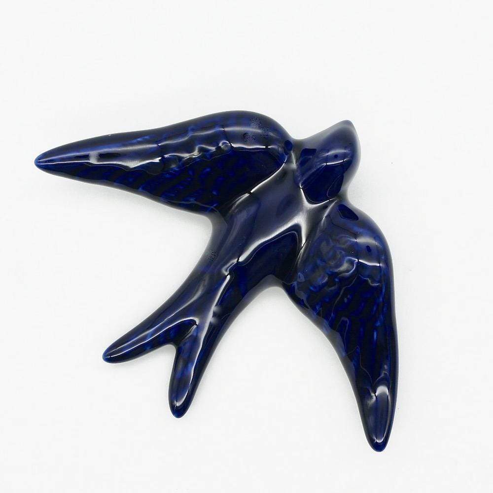 Cobalt blue Ceramic swallow handmade in portugal – Luisa Paixao