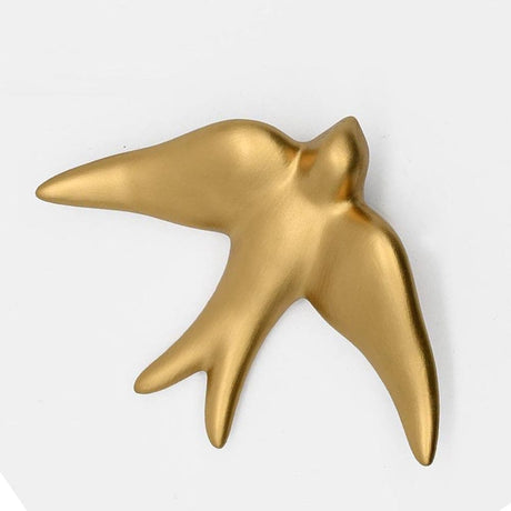 Smooth Ceramic Swallow - Gold 5.5"