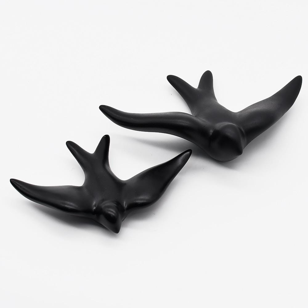 Smooth Ceramic Swallow - Matt Black 5.5"
