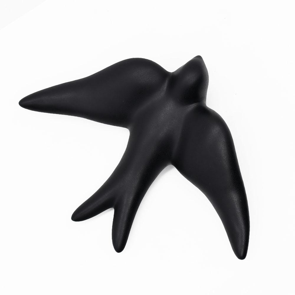 Smooth Ceramic Swallow - Matt Black 5.5"