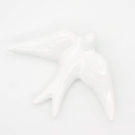 Smooth Ceramic Swallow - White 5.5"