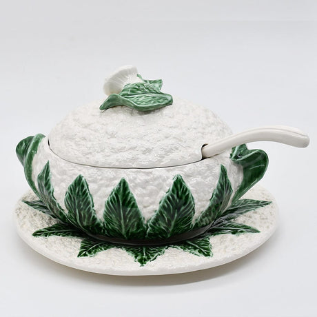 Soupière en céramique en forme de chou fleur
