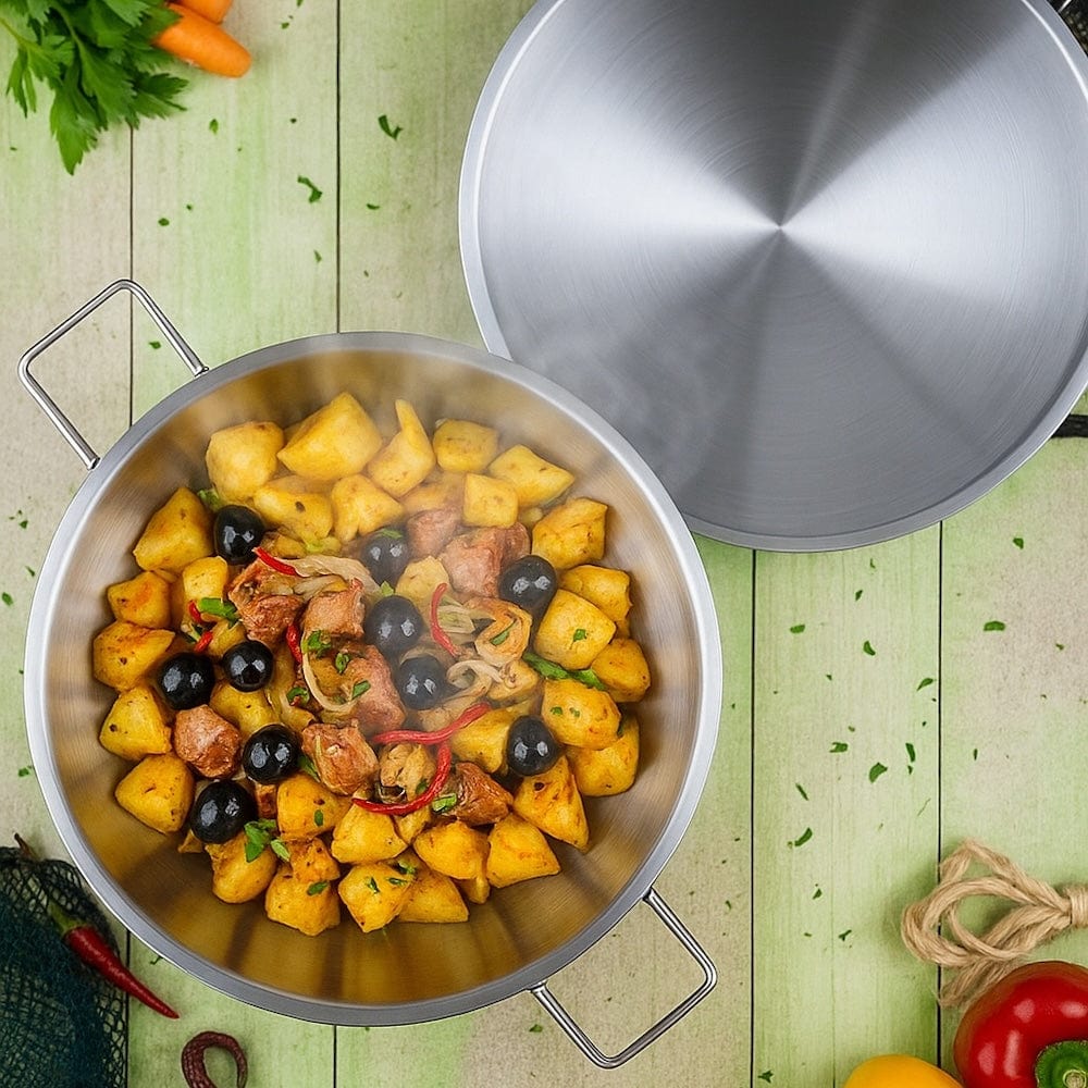 Stainless steel Cataplana pan 14.2'' - 10/12 servings