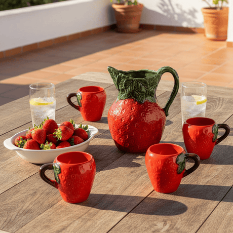 Strawberry-shaped Ceramic Mug